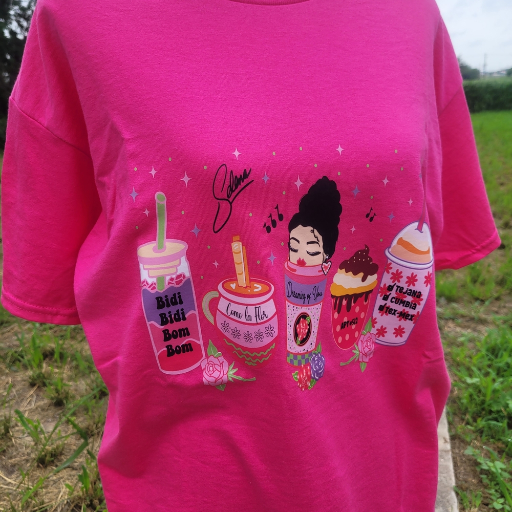 Gildan Hot Pink Crew Neck Tee